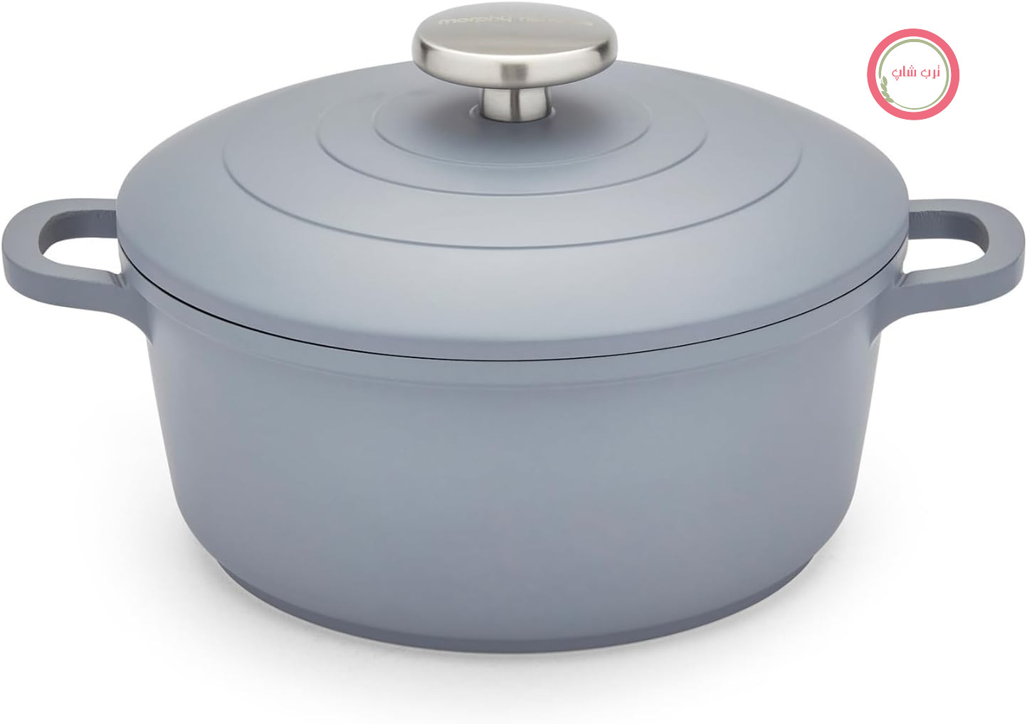 قابلمه آلومینیومی ریخته‌گری شده مورفی ریچاردز انگلستان Morphy Richards مدل 851002، 20 سانتی‌متر، پوشش نچسب، طراحی سبک، مناسب برای فر، خودسوزی، مناسب برای همه اجاق گازها، خاکستری