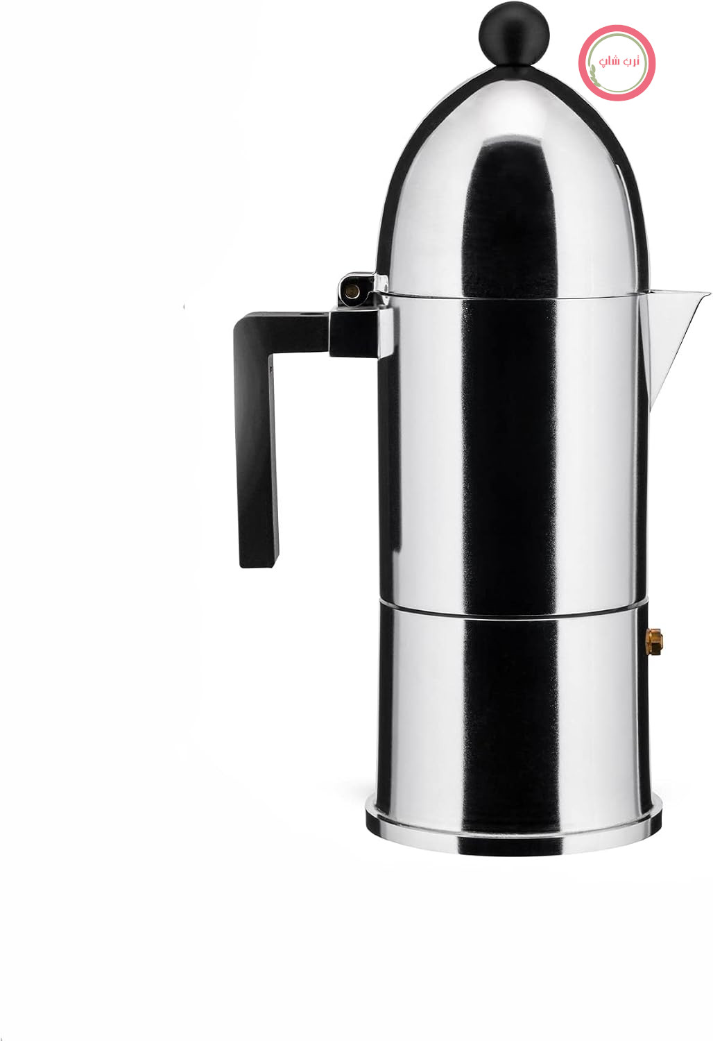 دستگاه اسپرسوساز Alessi "LA CUPOLA"، 6 فنجان ساخته شده از آلومینیوم ریخته‌گری؛ دسته و دستگیره ساخته شده از PA، مشکی، 8 × 22.5 × 11.5 سانتی‌متر