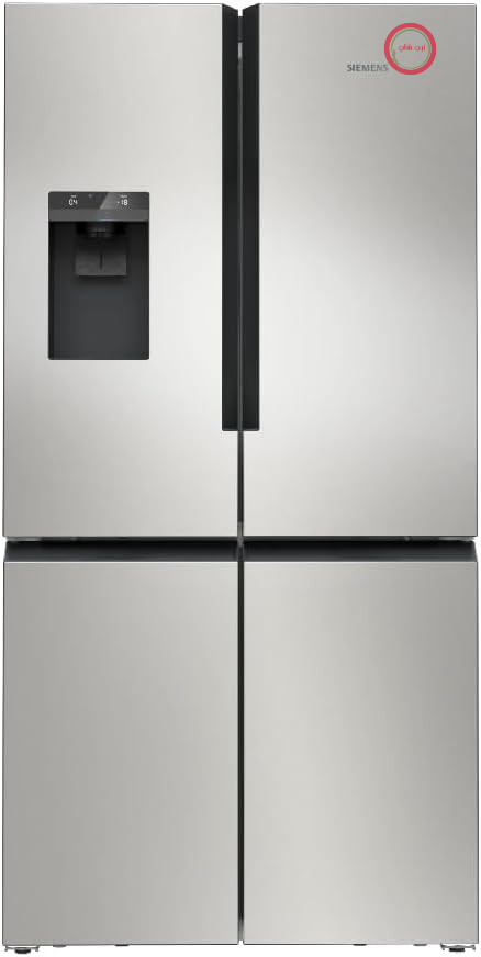 یخچال فریزر زیمنس KF96DPPEA iQ700، ابعاد 183 در 90.5 سانتی‌متر، حجم یخچال 574 لیتر و حجم فریزر 199 لیتر، بدون برفک، قابلیت hyperFresh با دمای 0 درجه، چراغ LED، پنل پشتی شیشه‌ای روشن با قابلیت جریان هوای چندگانه