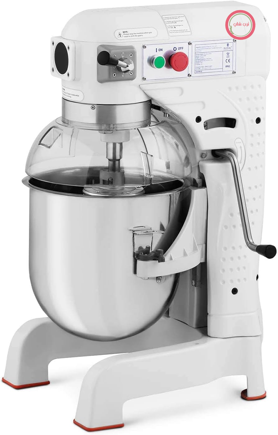 خمیرگیر صنعتی رویال کترینگ آلمان Royal Catering مدل RCPM-30WP، ظرفیت ۲۵ لیتر، توان ۱۱۰۰ وات، همزن سیاره‌ای