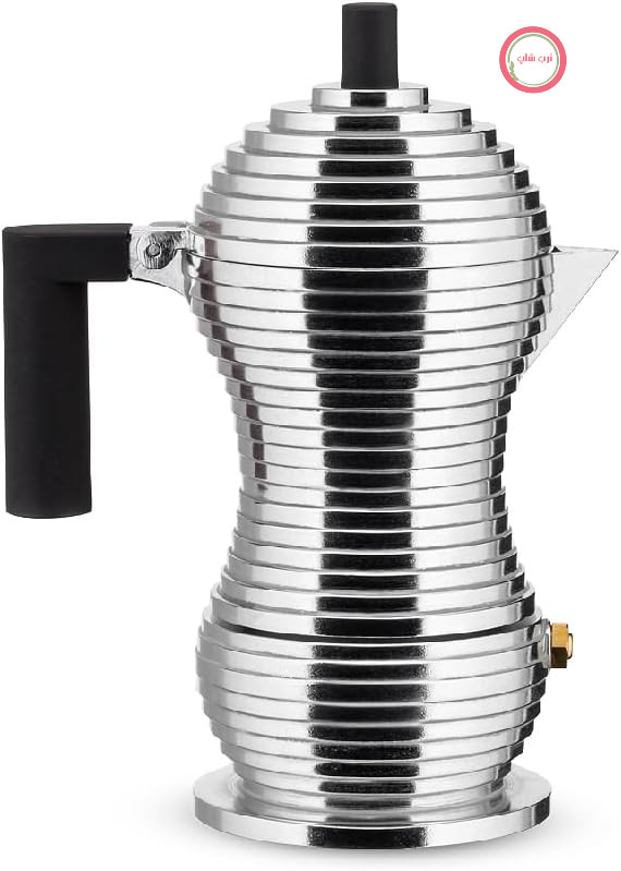 دستگاه اسپرسوساز پولچینا Alessi MDL02/1 B - آلومینیوم ریخته‌گری شده. دسته و دستگیره از جنس PA، مشکی. ۱ فنجان.