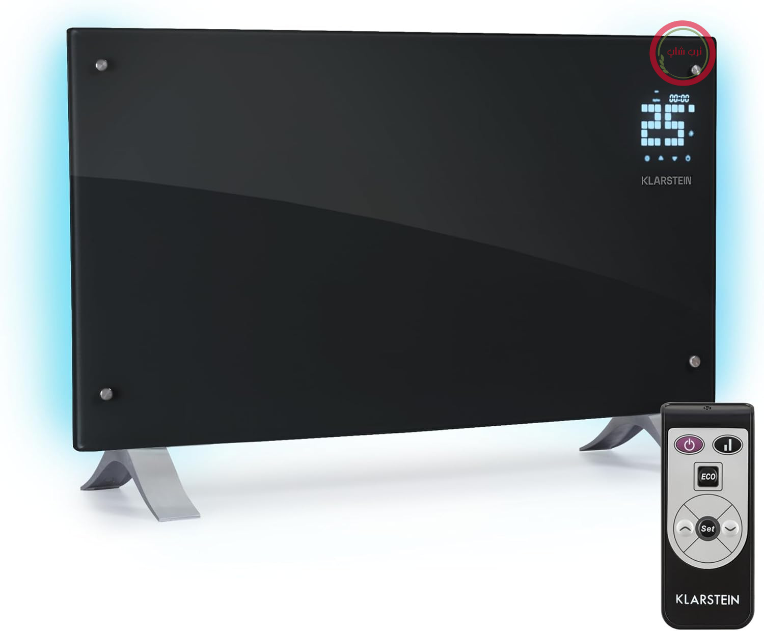 بخاری برقی Klarstein، کنوکتور - بخاری برقی ایستاده یا دیواری، قابل حمل، کم مصرف، بخاری بی صدا، رادیاتور ایستاده با ترموستات، 2000 وات