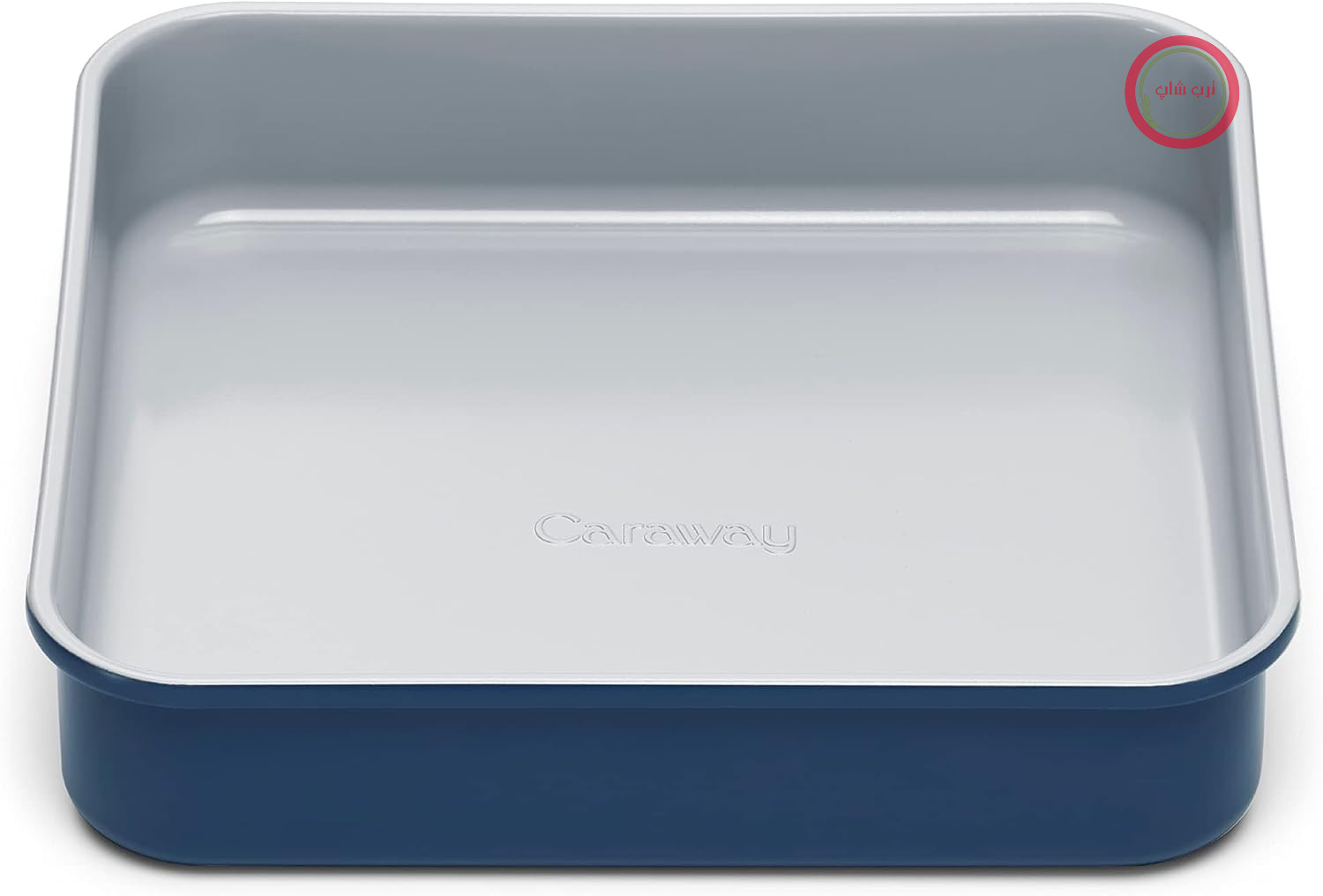 ماهیتابه سرامیکی نچسب کاراوی، مربع، 9 اینچ، پوشش سرامیکی طبیعی و صاف، غیر سمی، بدون PTFE و PFOA، مناسب برای براونی، لیمو بار، کیک و موارد دیگر، سرمه‌ای