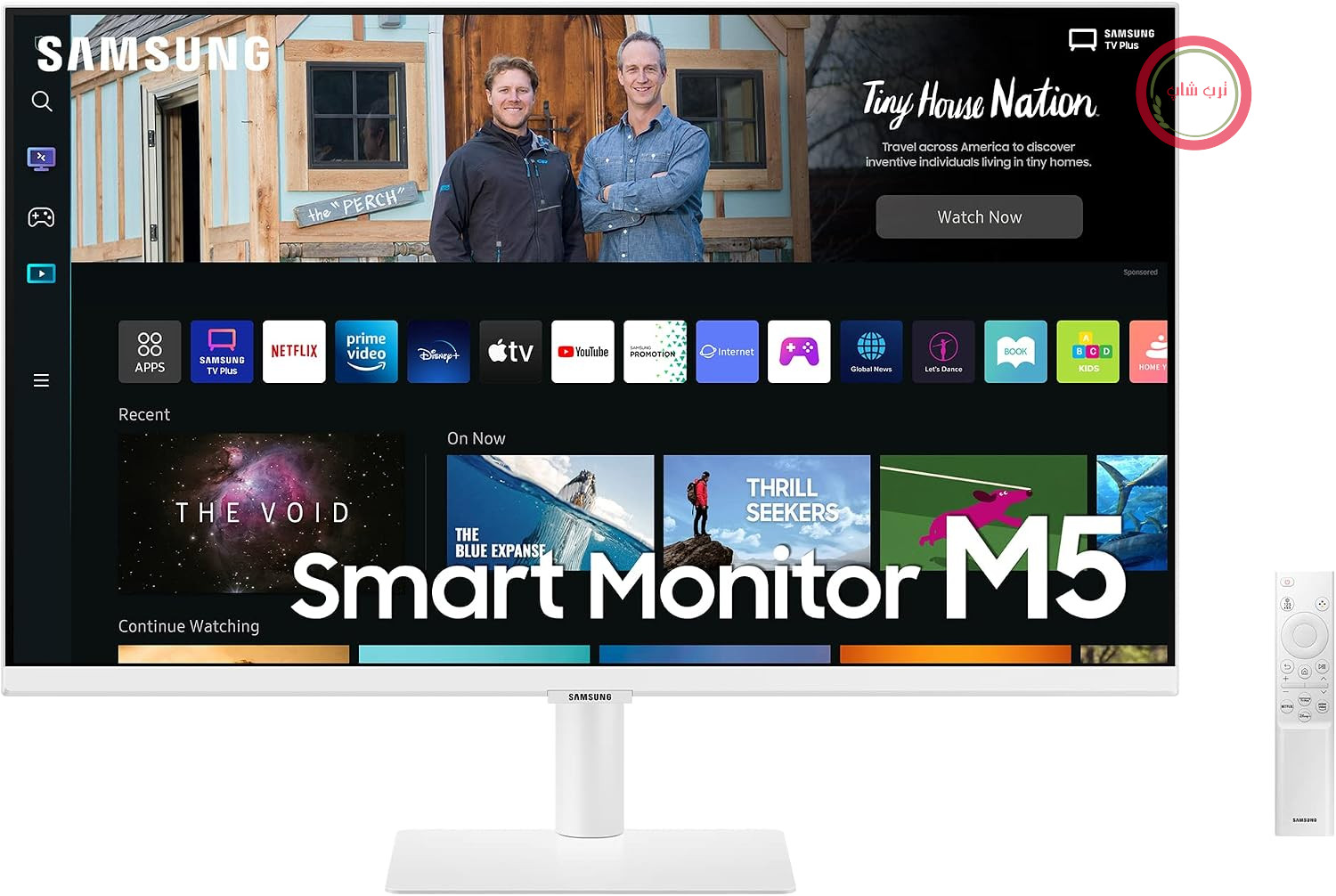 مانیتور هوشمند سامسونگ M5 مدل S27BM501EU، ۲۷ اینچ، پنل VA، صفحه نمایش با بلندگو، وضوح تصویر Full HD، نرخ تازه‌سازی ۶۰ هرتز، طراحی تقریباً بدون قاب از سه طرف، برنامه‌های تلویزیونی با کنترل از راه دور
