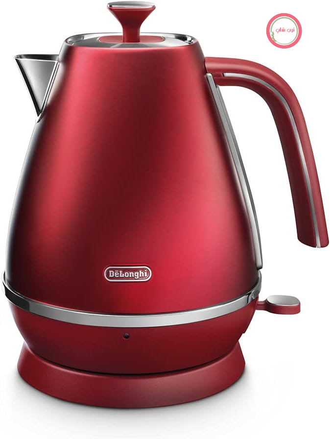 کتری برقی دلونگی ایتالیا De'Longhi Distinta Flair Kettle KBI2001.R | 1.7 لیتر | فیلتر رسوب آهکی قابل جابجایی | قرمز زرق و برق