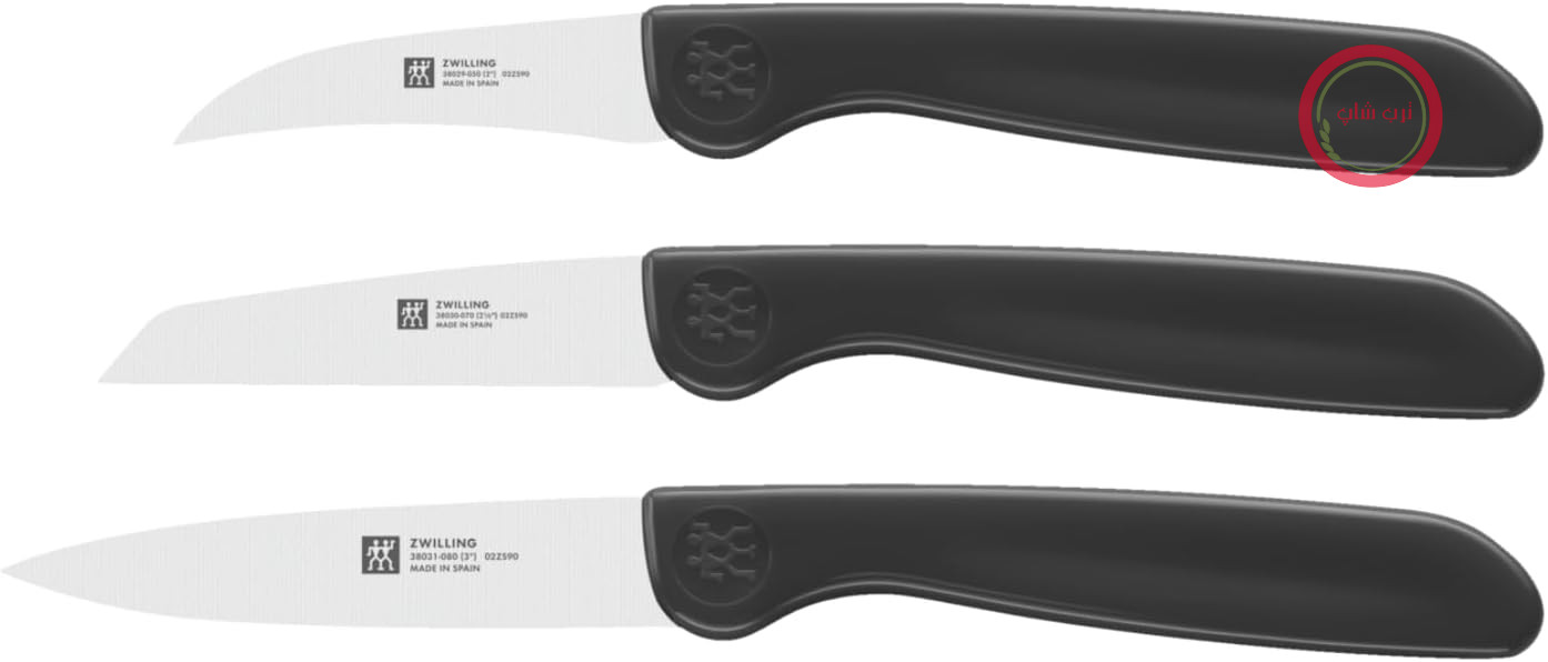 ست چاقوهای سبزیجات ZWILLING Twin Grip - 3 تکه - استیل ضد زنگ - دسته پلاستیکی - مشکی