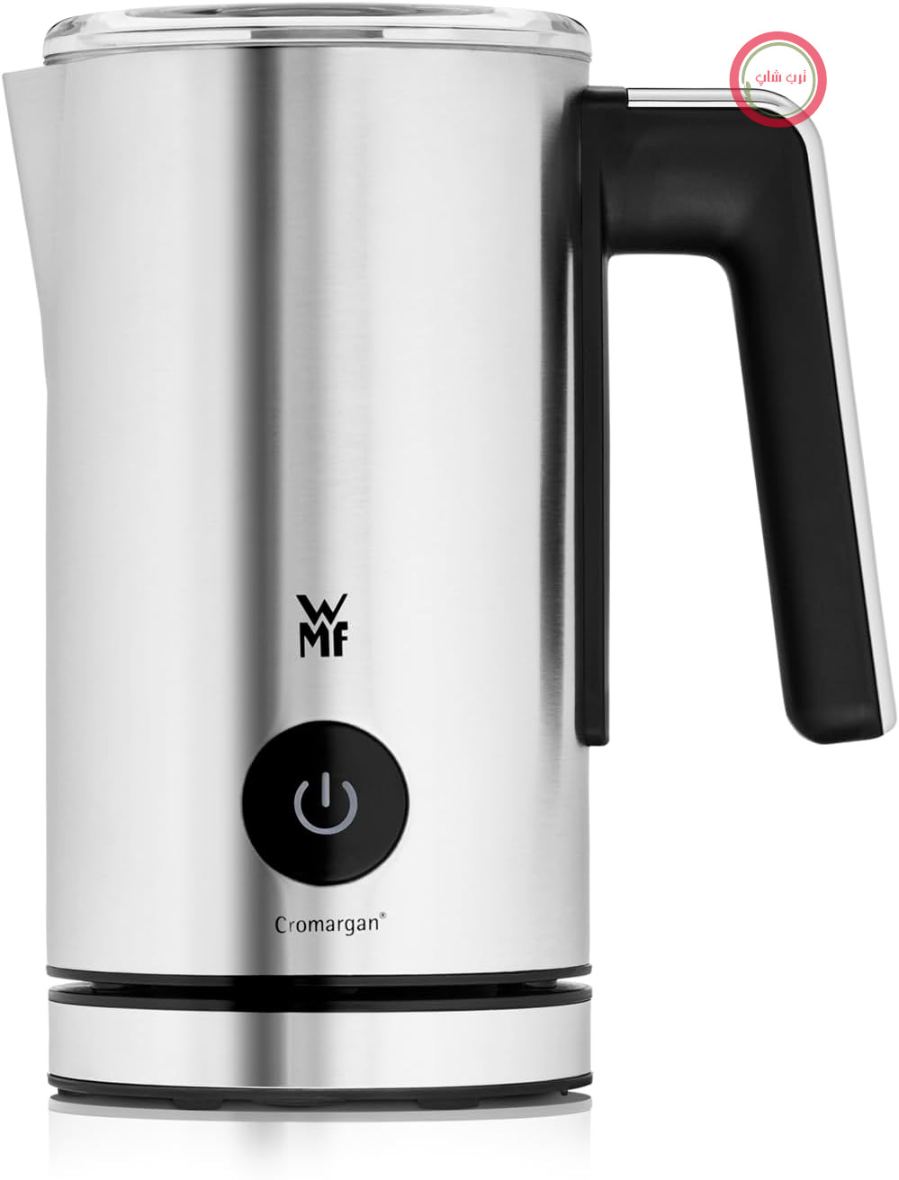 کف ساز برقی شیر WMF Stelio، 500 وات، 150-250 میلی لیتر، روکش نچسب، بی‌سیم، برای تهیه کف شیر، گرم و سرد، شکلات داغ، کرومارگان مات / نقره‌ای