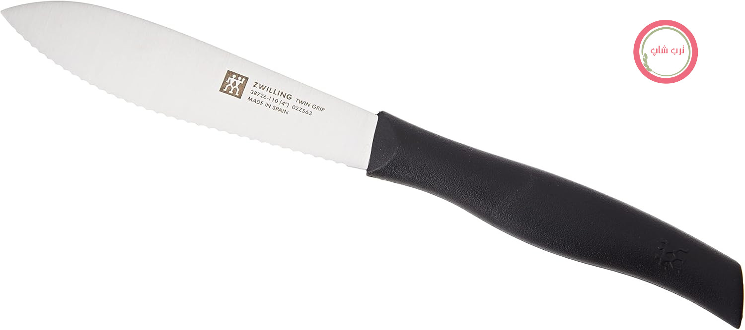 چاقوی برش نان دو دسته ZWILLING - با دسته پلاستیکی و لبه 11 سانتی متری - مشکی