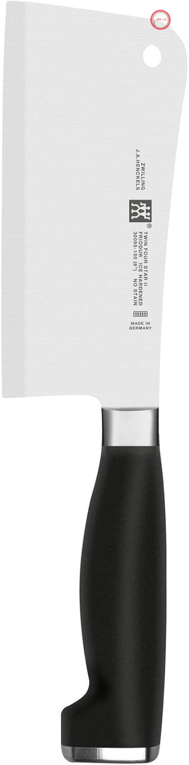 چاقوی آشپزی دو دسته Zwilling مدل Four Star II - جنس استیل ضد زنگ - با خاصیت ذوب ویژه - پلاستیکی - دارای پوشش استیل ضد زنگ - طول 150 میلی‌متر - مشکی