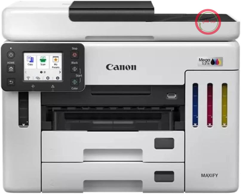 پرینتر چاپگر چندکاره جوهرافشان کانن ژاپن مدل MAXIFY GX7150 با قابلیت اتصال به وای‌فای و فکس