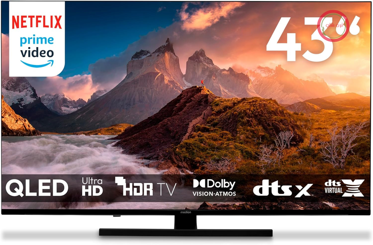 تلویزیون QLED مدیون ۱۰۸ سانتی‌متری (۴۳ اینچی) (تلویزیون هوشمند، ۴K، دالبی ویژن HDR، پرایم ویدیو، دیزنی پلاس، دالبی اتموس، DTS X، سازگار با گوگل تی‌وی، PVR، بلوتوث، MD 843700)