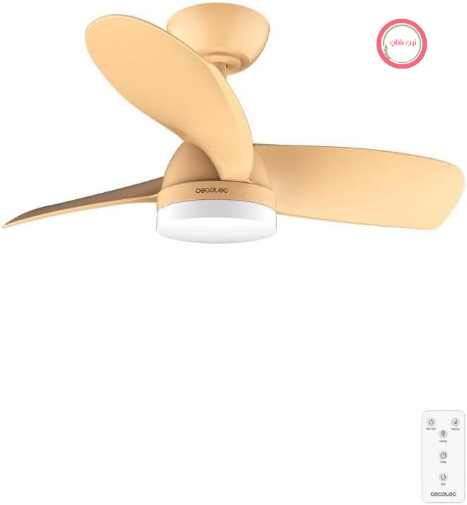 پنکه سقفی چراغ‌دار سکوتک اسپانیا Cecotec Aero 3050 موتور جریان مستقیم DC چراغ LED، کنترل از راه دور نارنجی