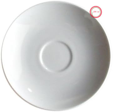 نعلبکی موکای Alessi SG53/77 'Mami'، ست 6 عددی، ساخته شده از چینی سفید، قطر 11.0 سانتی‌متر