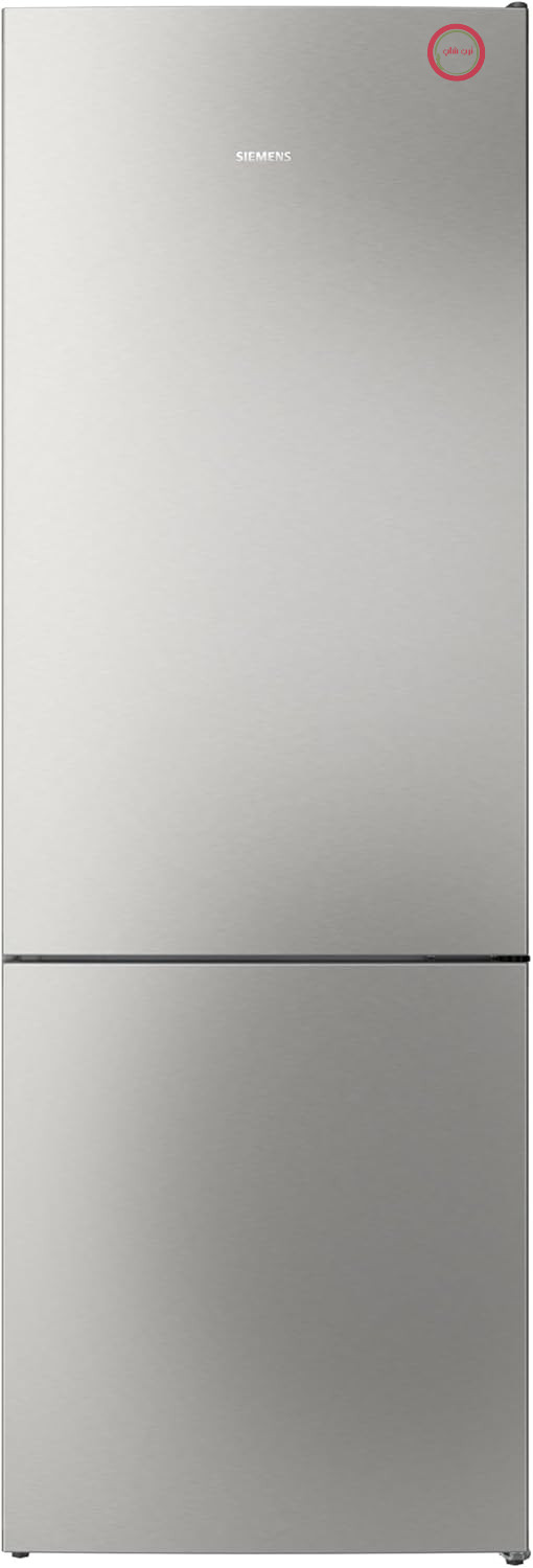 یخچال فریزر ایستاده زیمنس iQ300 مدل XXL، ابعاد 203 در 70 سانتی‌متر، مدل KG49NVICG، ظرفیت یخچال 311 لیتر و فریزر 129 لیتر، کاملاً بدون برفک، قرارگیری یکپارچه، دمای بسیار تازه 0 درجه سانتیگراد، روشنایی LED، استیل ضد زنگ