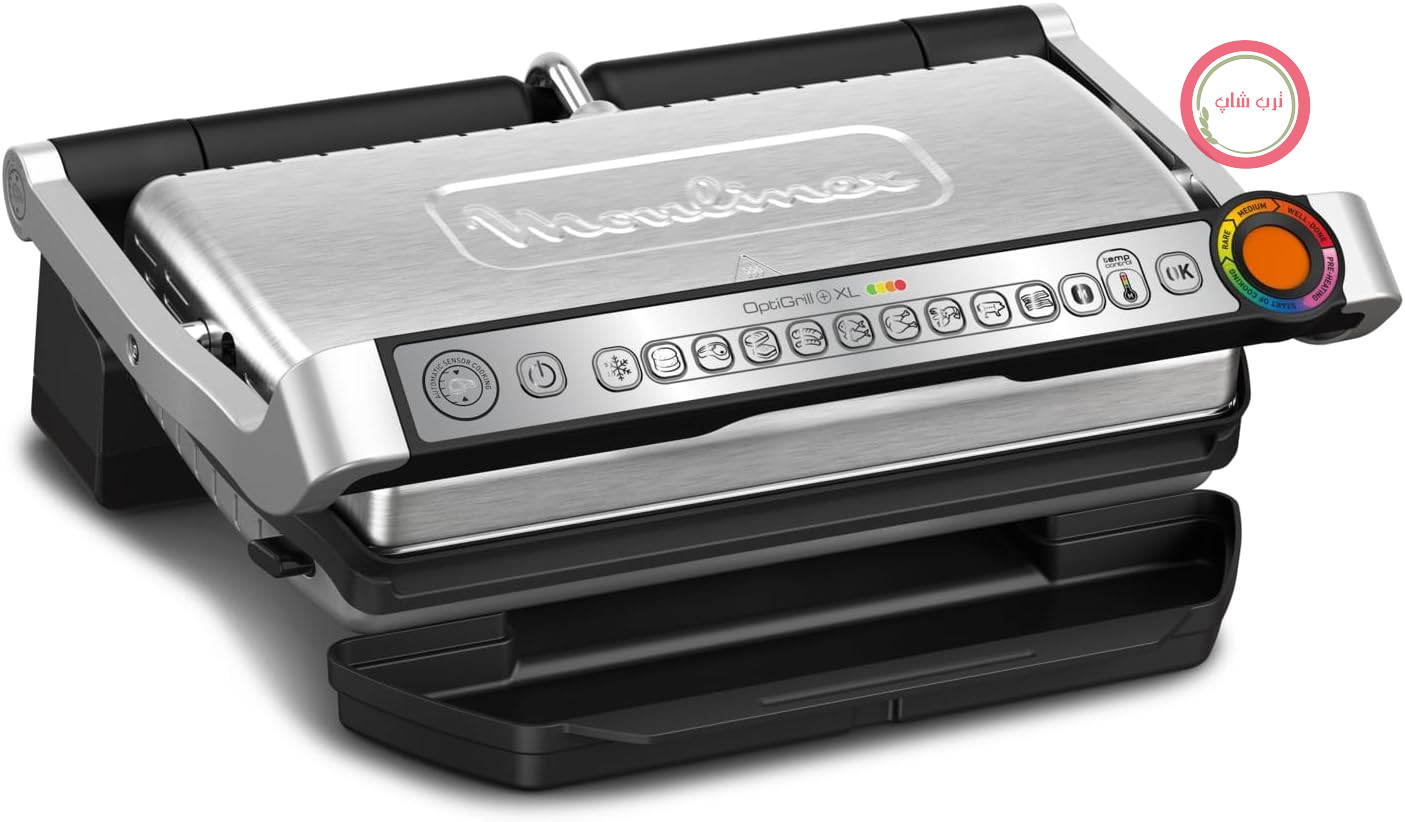 گریل باربیکیو مولینکس فرانسه Moulinex OptiGrill XL مدل GI722D با ۹ برنامه پخت و صفحات نچسب