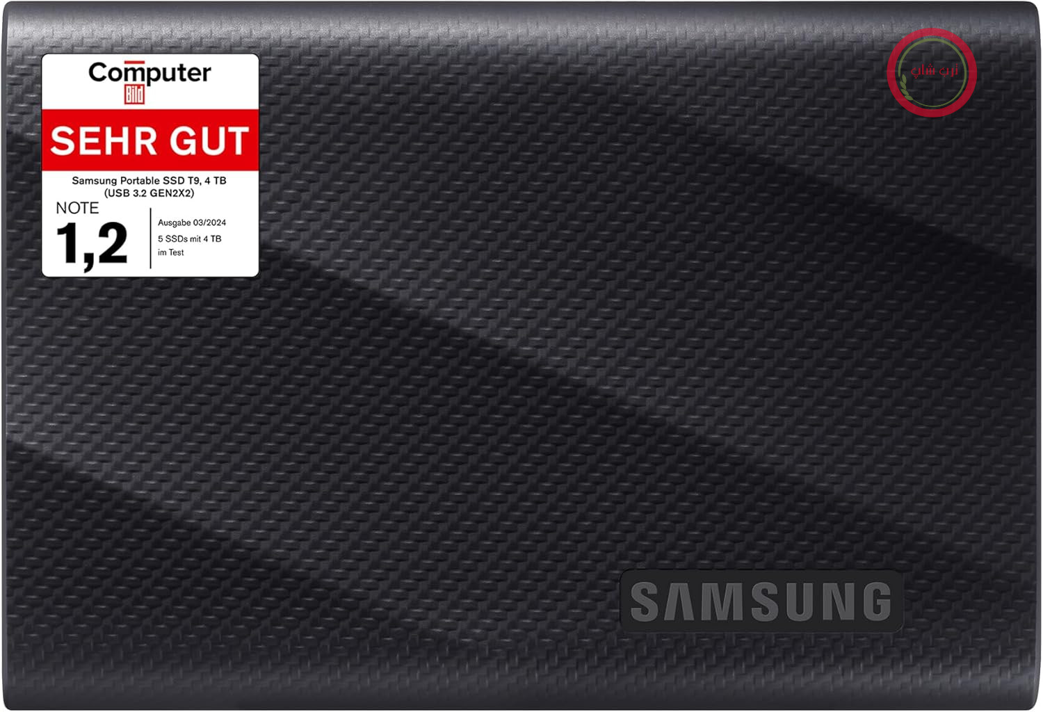 هارد SSD قابل حمل سامسونگ مدل T9، 4 ترابایت، سرعت خواندن 2000 مگابایت بر ثانیه، سرعت نوشتن 2000 مگابایت بر ثانیه، پورت USB 3.2 Gen.2x2، هارد اکسترنال برای کاربران حرفه‌ای، سازگار با مک، کامپیوتر، گوشی‌های هوشمند و دوربین‌های 12K، مدل MU-PG4T0B/EU