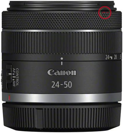 لنز زوم دوربین کانن ژاپن   RF 24-50mm F4.5-6.3 از نوع STM برای مبتدیان و ویدئو بلاگرها (زوم ۲ برابر، لرزشگیر تصویر ۴.۵ استاپ، موتور STM بی‌صدا، اصلاح تنفس فوکوس، حلقه کنترل لنز) مشکی