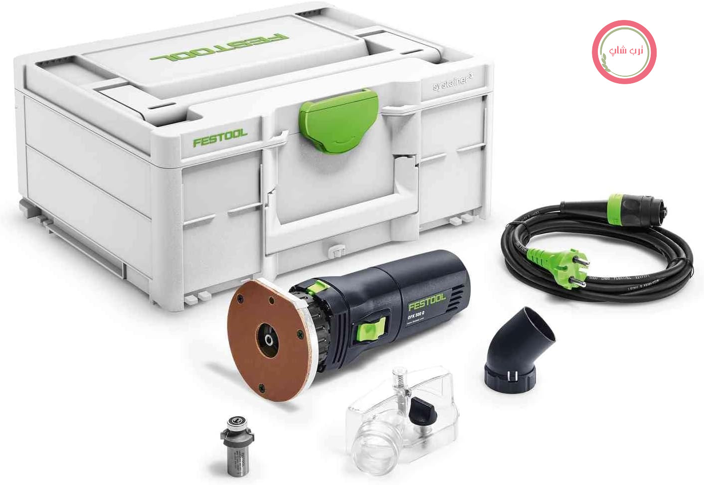 فرز لبه‌ زن فستول آلمان Festool OFK 500 Q-Plus با برش گرد در Systainer