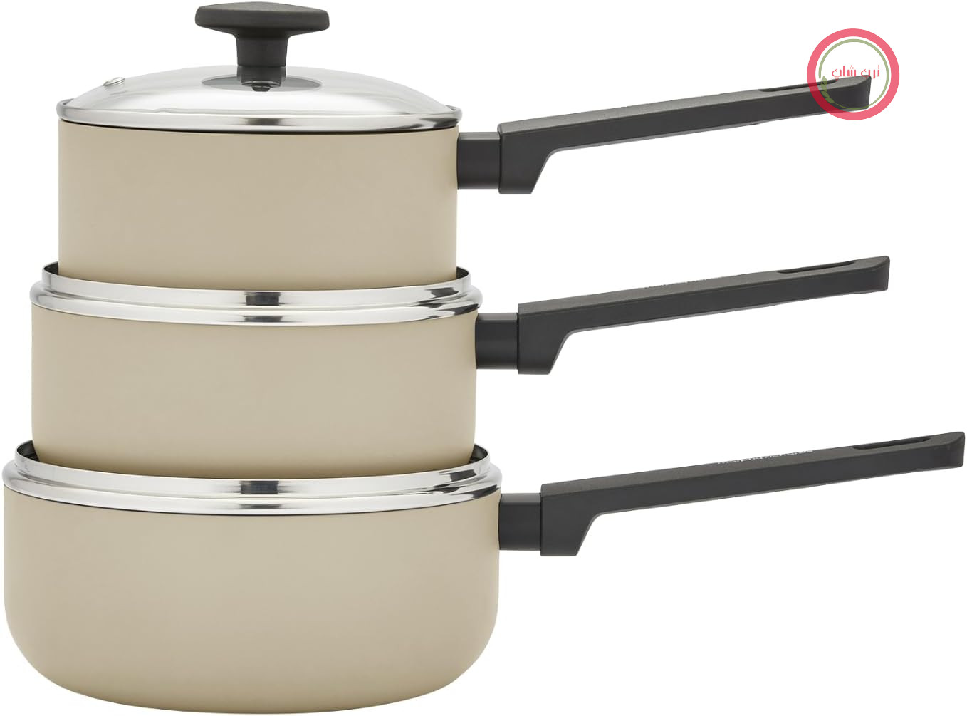 سرویس قابلمه مورفی ریچاردز انگلستان Morphy Richards مدل ۸۵۹۰۰۳، جنس آلومینیوم بازیافتی، ۱۶، ۱۸ و ۲۰ سانتی‌متر