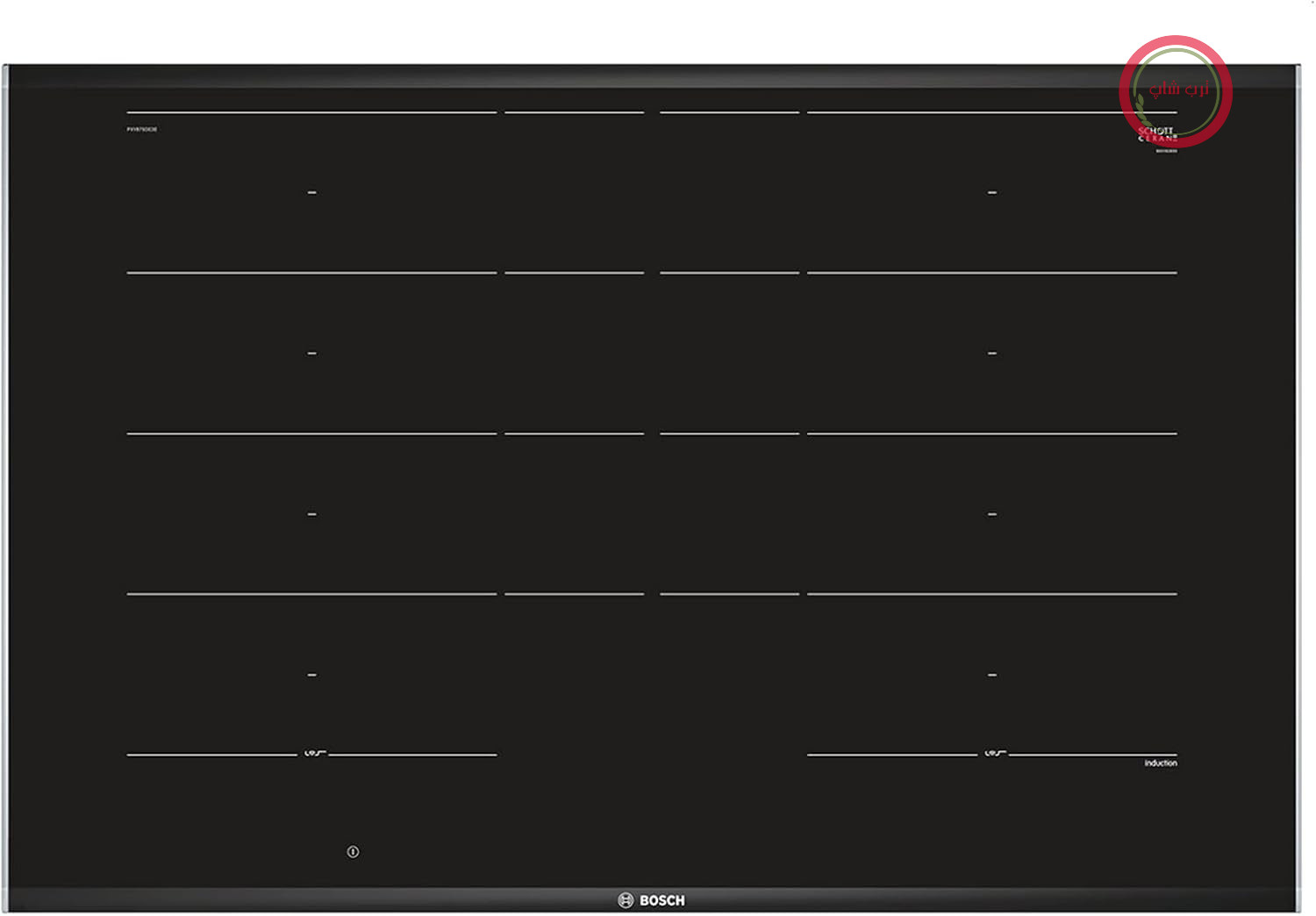 اجاق القایی هوشمند بوش سری 8 مدل PXY875DW4E (قابل استفاده در فضای باز)، عرض 80 سانتی‌متر، FlexInduction (جایگذاری آزاد)، MoveMode (سطح قدرت از پیش تعیین‌شده)، حسگر سرخ کردن PerfectFry، PowerBoost (پخت سریع‌تر)
