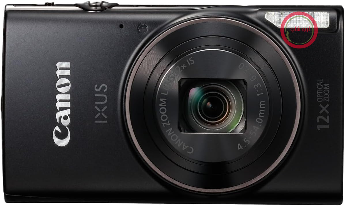 دوربین کامپکت کانن ژاپن IXUS 285 HS A، 20.2 مگاپیکسل، زوم اپتیکال 12 برابر، فیلمبرداری Full HD، وای فای، NFC، دوربین دیجیتال برای سفر و استفاده روزمره - مشکی