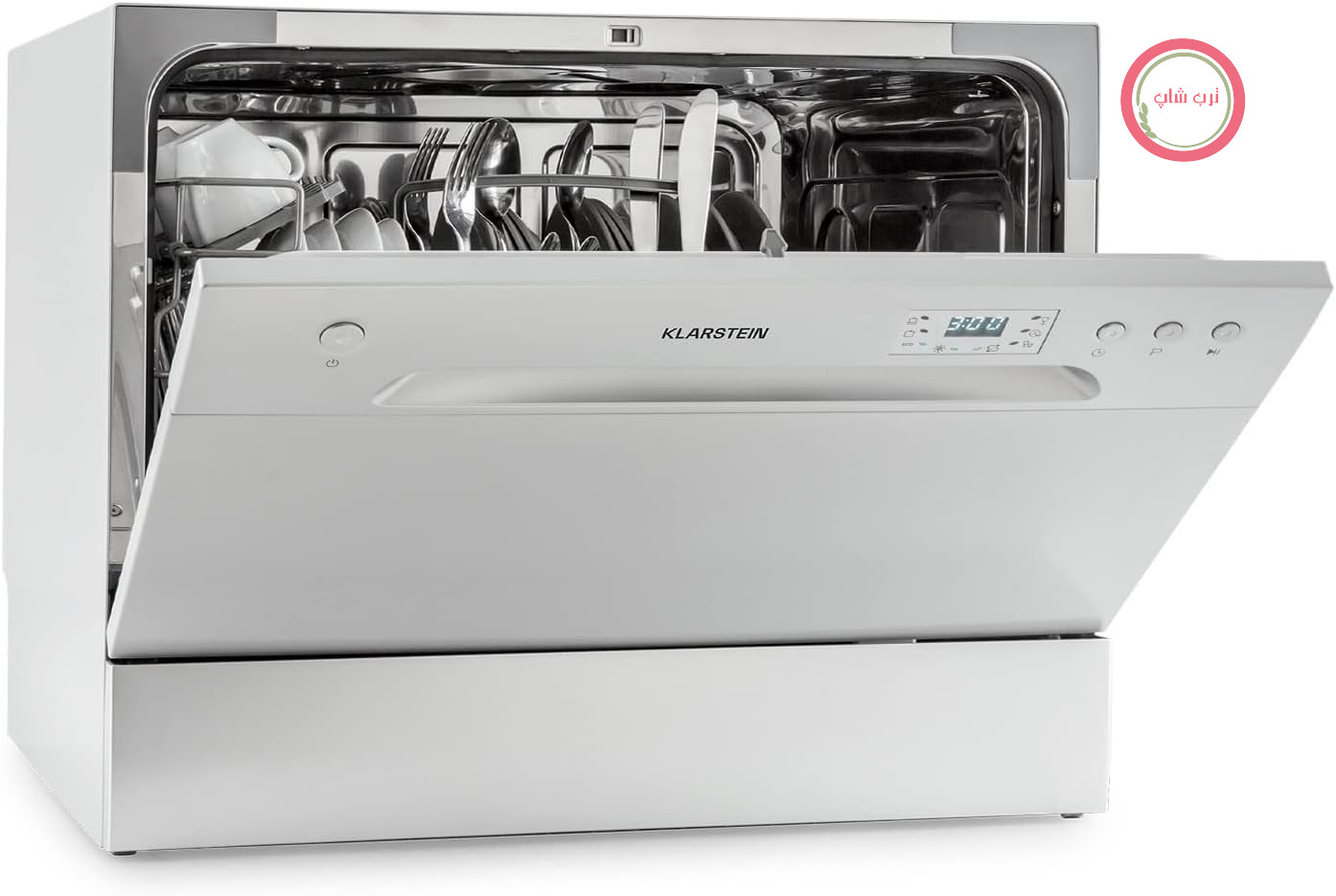 ماشین ظرفشویی کوچک Klarstein برای تنظیمات 6 نفره، ماشین ظرفشویی UV بی صدا، کوچک با 6 برنامه شستشو، ماشین ظرفشویی رومیزی کوچک برای خانه، محل کار، کمپینگ، مینی با اتصال آب