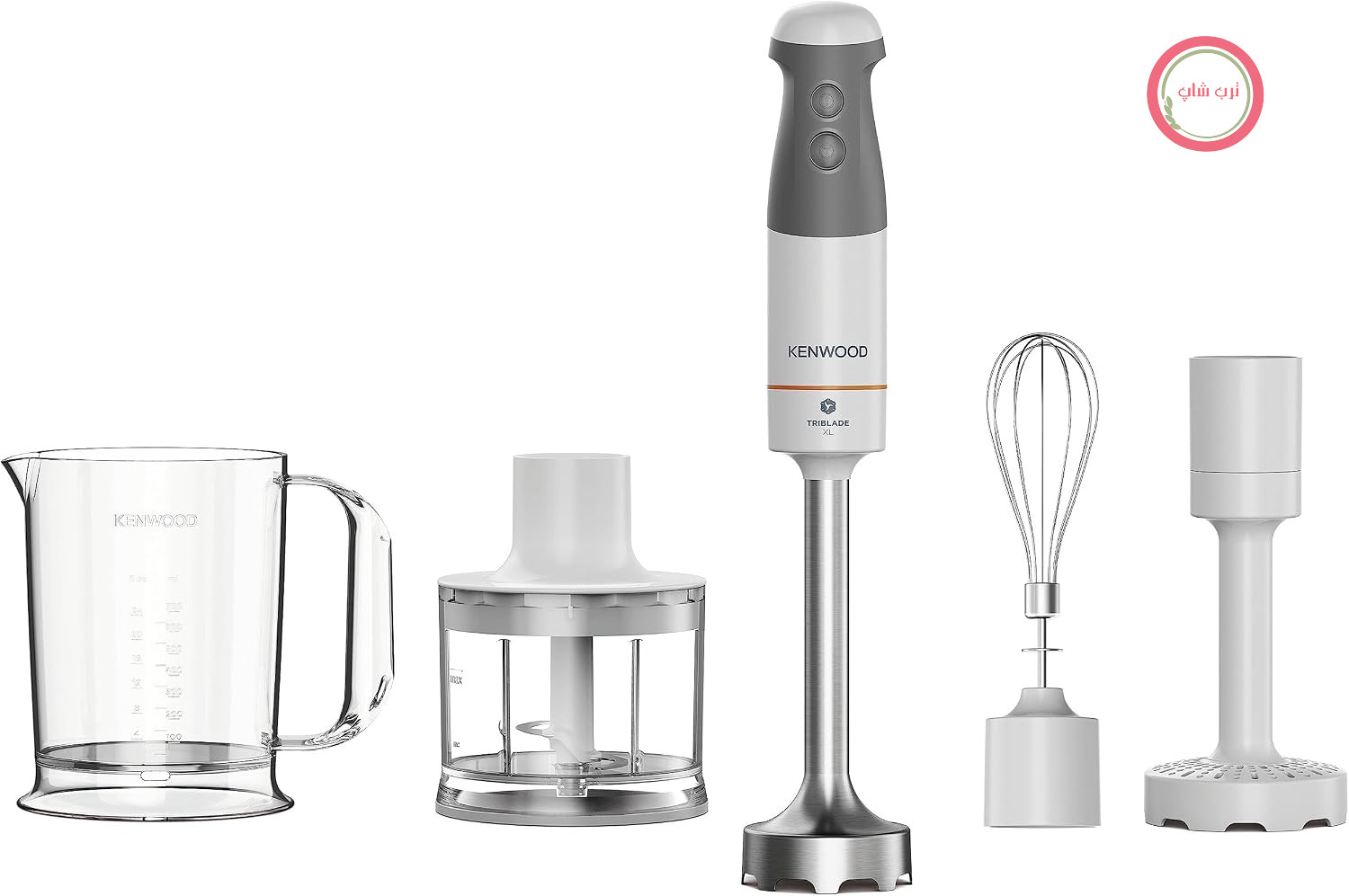 گوشت کوب برقی کنوود انگلستان مخلوط کن دستی Triblade XL HBM40.306WH، مخلوط کن غوطه وری با پایه مخلوط کن استیل ضد زنگ قابل جدا شدن و چاقوی 3 تیغه برای مخلوط کردن سریعتر، 850 وات، سفید/خاکستری