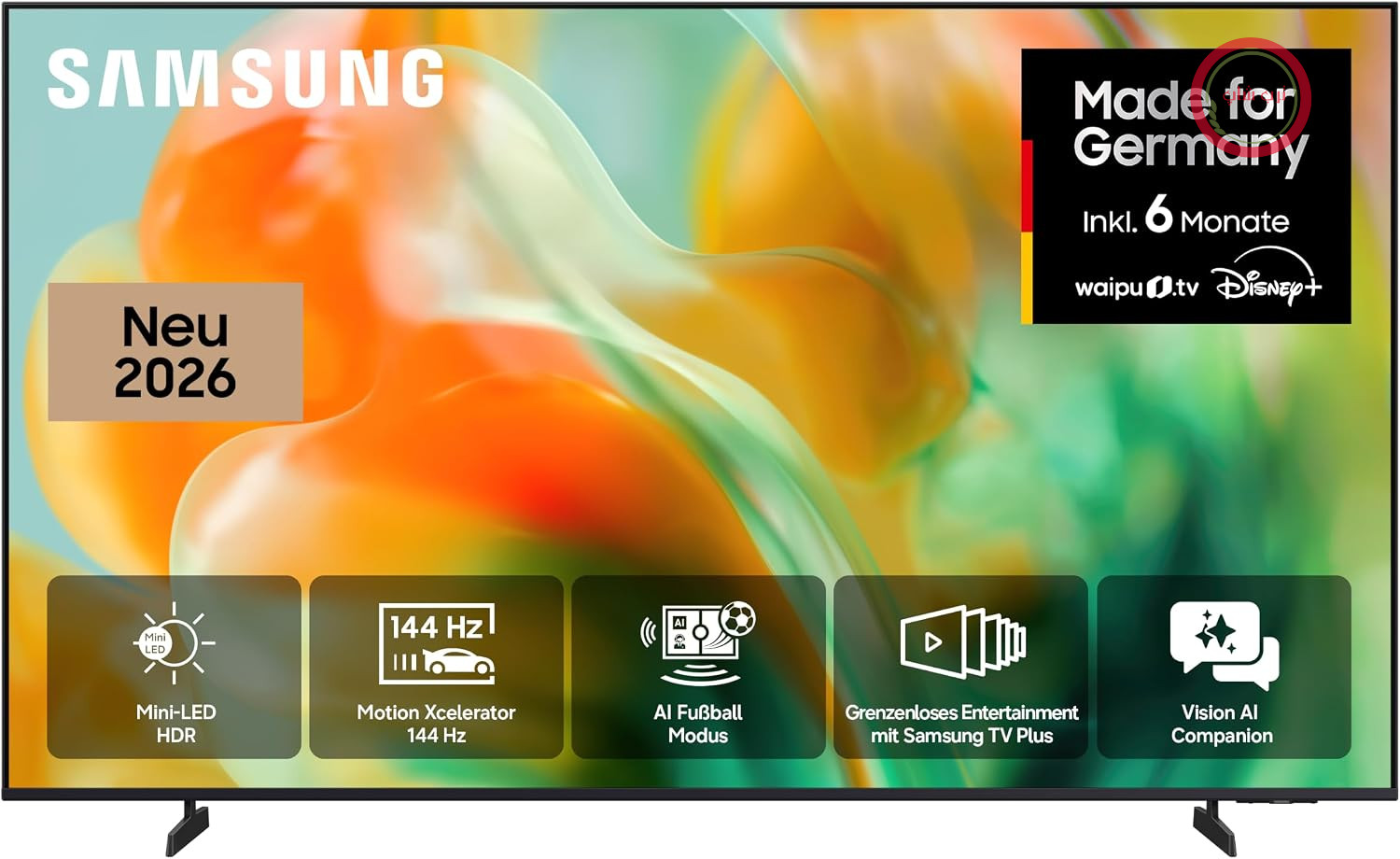 تلویزیون سامسونگ Samsung مدل مینی ال‌ای‌دی M80H 4K، 75 اینچ (189 سانتی‌متر)، تلویزیون UHD، تلویزیون هوشمند
