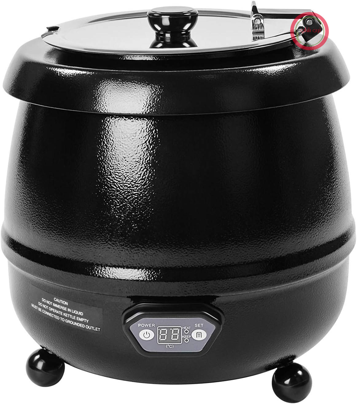 سوپ پز برقی Royal Catering RCST-9400D با ظرفیت 10 لیتر (400 وات، مشکی، نمایشگر LCD)