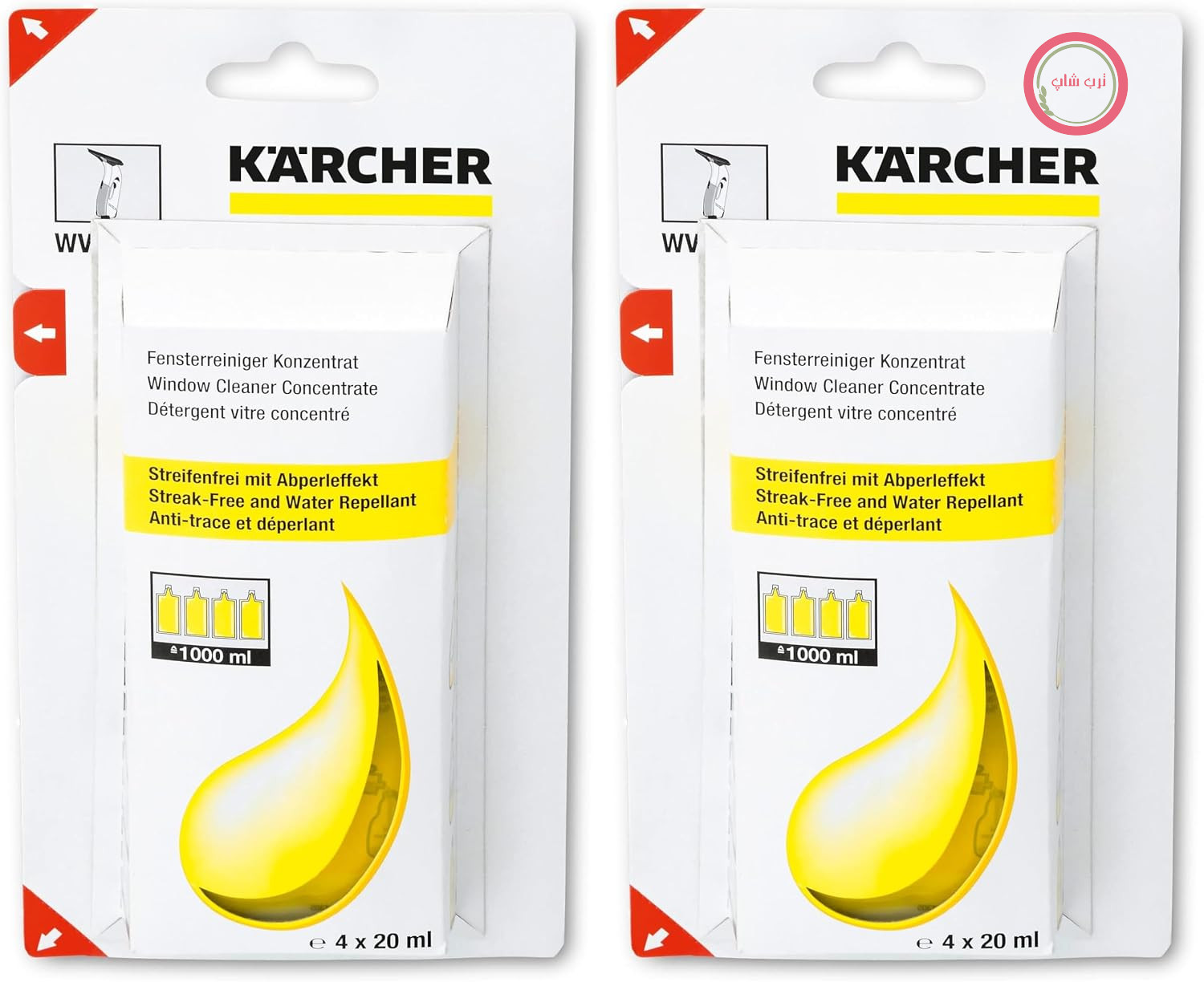 شیشه پاک کن غلیظ Kärcher 6.295-302.0 (4 × 20 میلی لیتر) (بسته 2 عددی)
