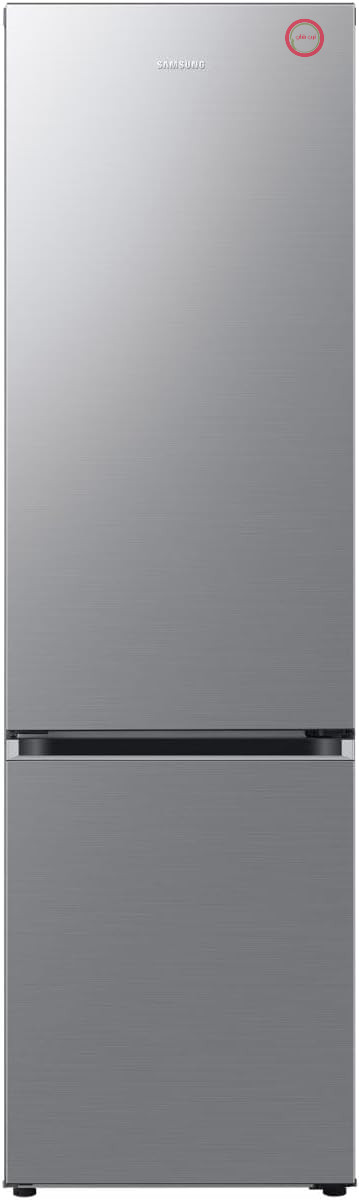 یخچال فریزر نقره‌ای سامسونگ مدل RB38T607BS9/EF با سیستم خنک‌کنندگی دوگانه Twin Cooling Plus™ و حجم 387 لیتر، کلاس B، 203 سانتی‌متر