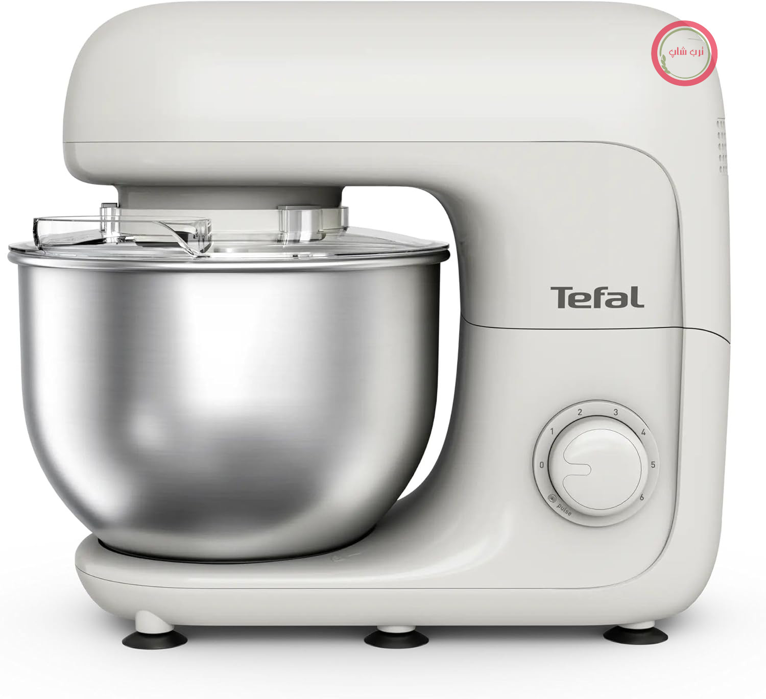 Tefal Bake Essential، غذاساز، کاسه استیل ضد زنگ ۴.۸ لیتری، همزن، کیت پخت، دستگاه خمیرزن با قدرت ۸۰۰ وات، خمیری خامه‌ای و یکدست، ورز دادن عالی، Rise، QB160138