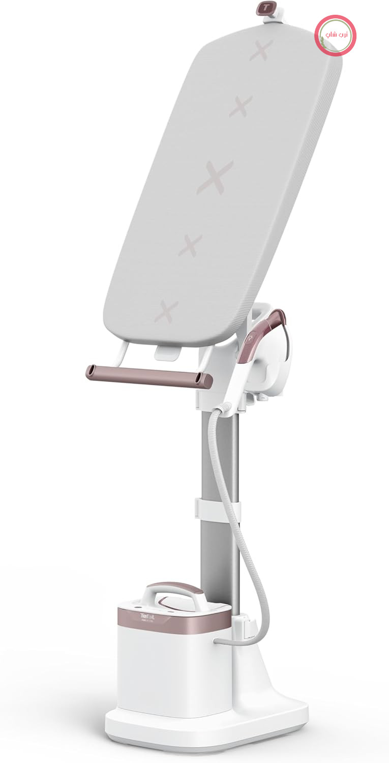 اتو بخار چندکاره تفال مدل IXEO Vision، با صفحه چند حالته، خروجی بخار تا 80 گرم در دقیقه، افزایش بخار 200 گرم در دقیقه، فناوری LED یکپارچه، پایه قابل جدا شدن، سفید/صورتی دارچینی، QT1811E0