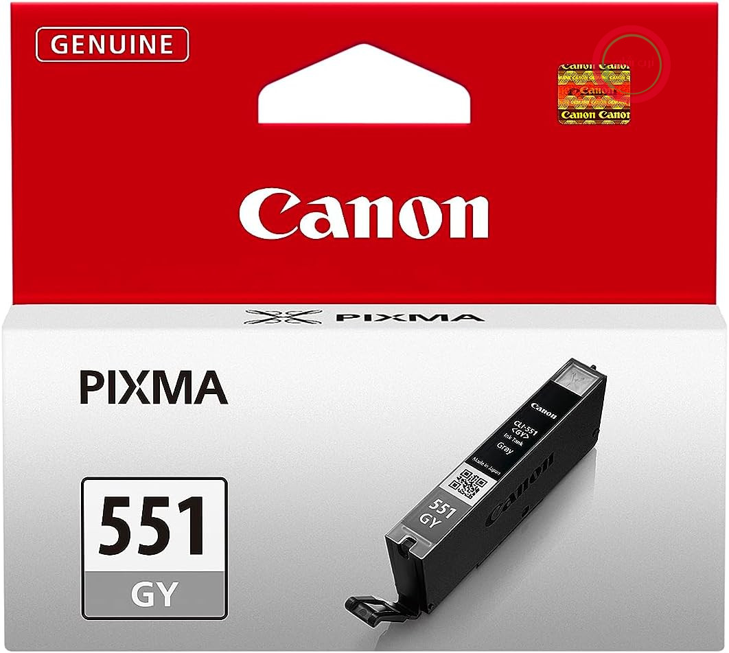 کارتریج جوهر افشان کانن CLI-551 GY - 7 میلی لیتر برای چاپگرهای Pixma، خاکستری، استاندارد