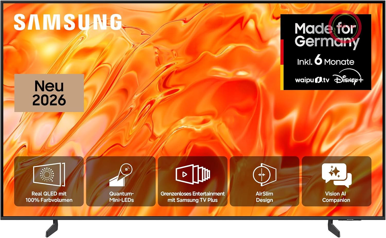 تلویزیون سامسونگ Samsung مدل نئو کیو ال ای دی QN70H با کیفیت 4K و اندازه 85 اینچ (214 سانتی متر)، تلویزیون UHD، تلویزیون هوشمند