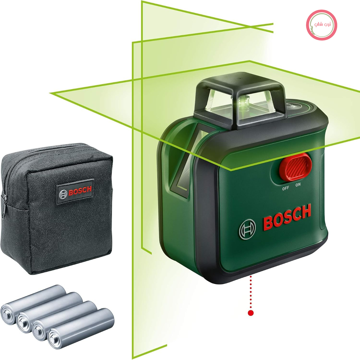 تراز لیزری خط‌کشی بوش آلمان Bosch مدل AdvancedLevel 360 (خط لیزر افقی ۳۶۰ درجه، دو خط عمودی و یک شاقول