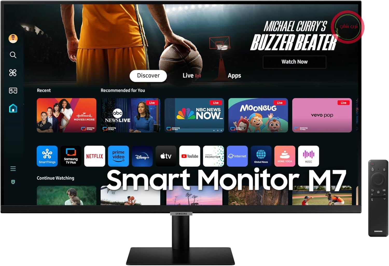 مانیتور هوشمند Samsung مدل M7 - M70D 32 اینچ - نوآر