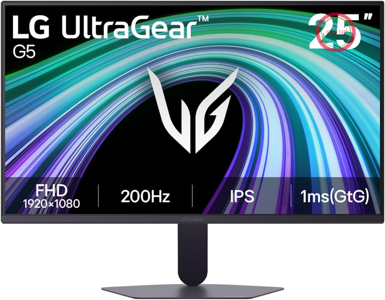 مانیتور گیمینگ ال‌جی LG Ultragear™ G5 25G523B-B با ابعاد 63.5 سانتی‌متر (25 اینچ) و وضوح تصویر FHD و نرخ نوسازی 200 هرتز از
