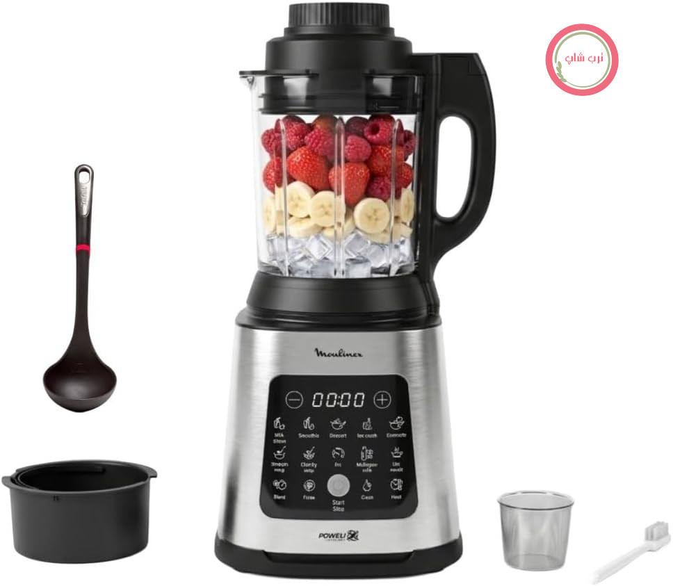 همزن ایستاده پرسرعت Moulinex Perfectmix Cook، 10 برنامه اتوماتیک، 1400 وات، YY5607FG، مشکی و شفاف، فلزی