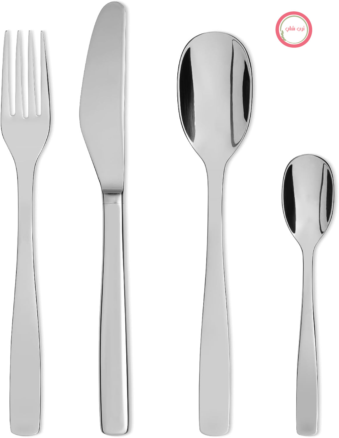 سرویس کارد و چنگال السی ایتالیا مدل «KNIFEFORKSPOON»، 24 تکه، چاقو با بلوک استوانه‌ای، 9.6 در 36 در 19 سانتی‌متر، نقره‌ای