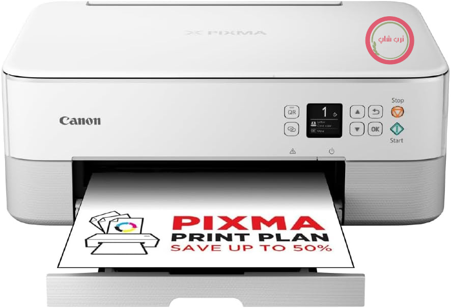 پرینتر چاپگر کپی اسکنر چندکاره سه کاره کانن ژاپن PIXMA TS5351i، وای‌فای، چاپ بدون حاشیه عکس، چاپ/اسکن بی‌سیم از طریق فضای ابری + تلفن هوشمند، چاپ دورو، سینی کاغذ دوم، سازگار با طرح چاپ PIXMA، سفید