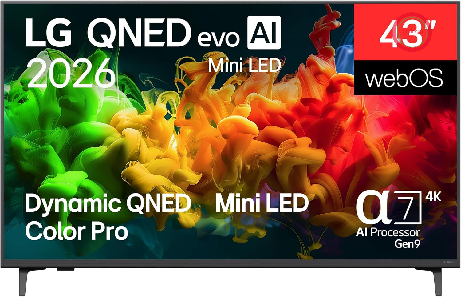 تلویزیون هوشمند 43 اینچ 4K UHD QNED ال‌جی مدل 43QNED80B6B با هوش مصنوعی