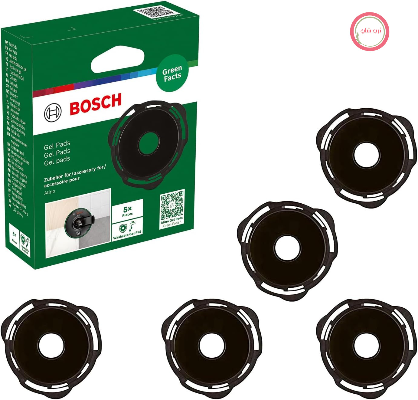 پدهای ژلی متر لیزری بوش آلمان Bosch مدل Atino (5 پد ژلی برای اتصال Atino به سطوح صاف، در یک جعبه مقوایی)
