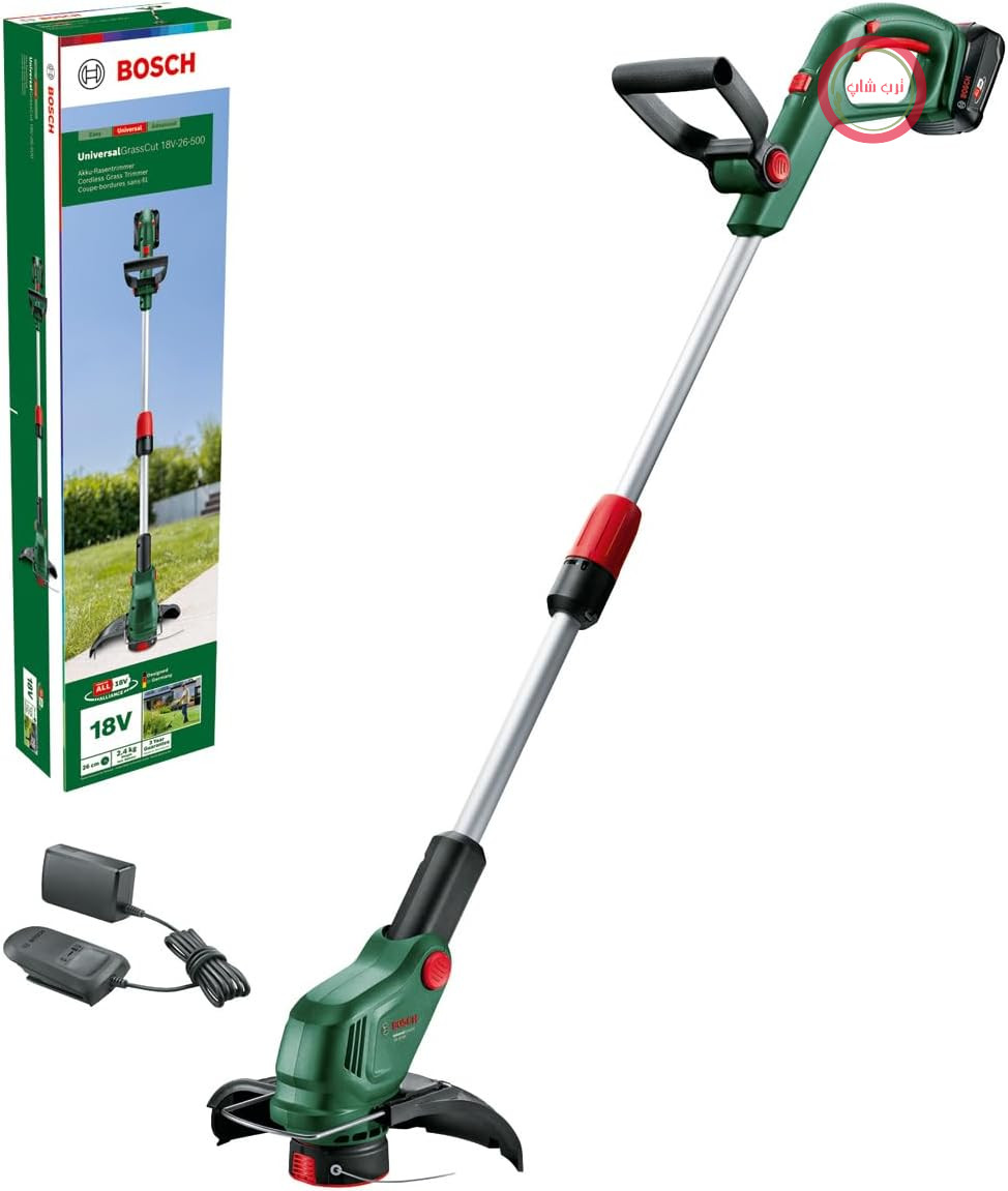 چمن زن شارژی بوش آلمان Bosch مدل UniversalGrassCut 18V - 26 - 500 (برای هرس چمن و لبه بری.