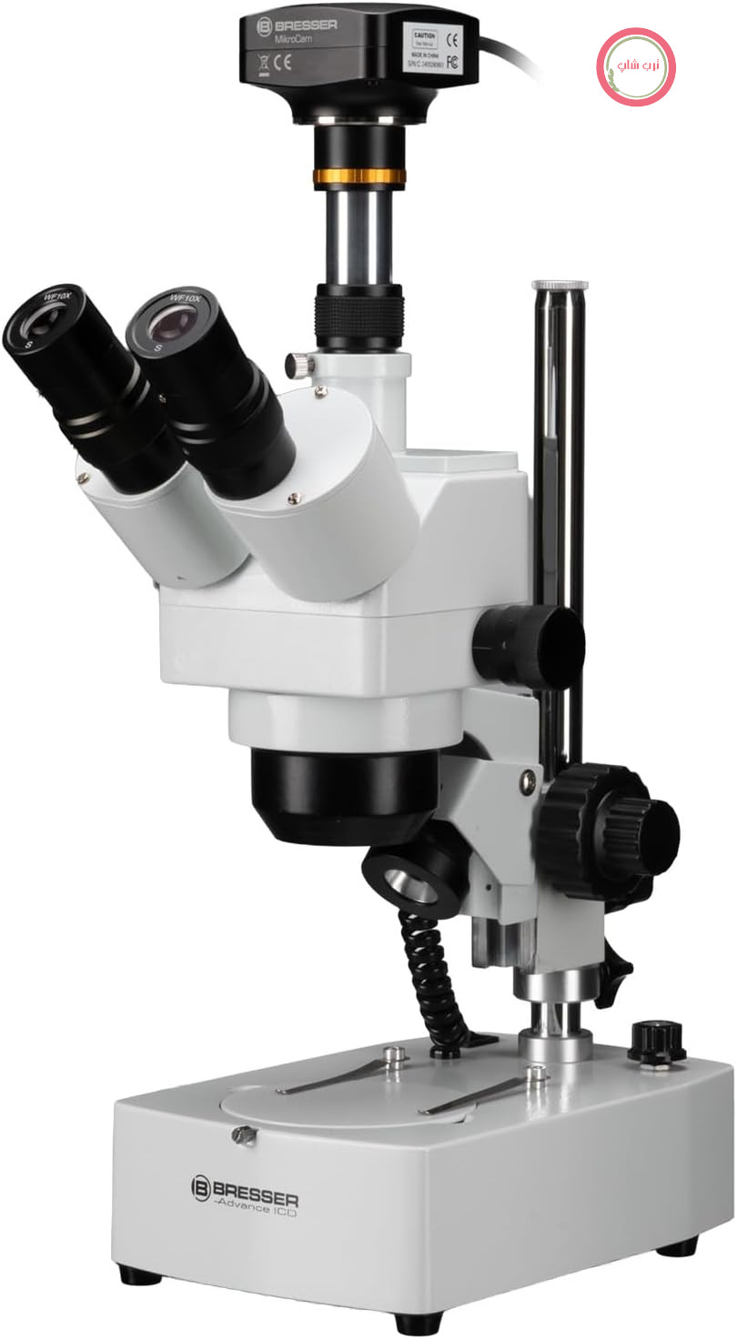 Bresser Auflichtmikroskop 50-800x mit 20 MP سنسور دوربین MikroCamII Planachromatische Objective Polarisator