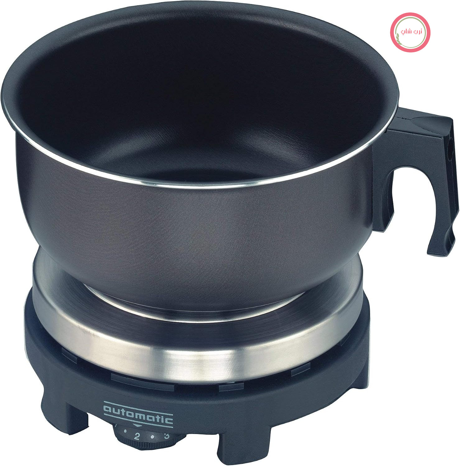 اجاق گاز مسافرتی ROMMELSBACHER RK 501/S شامل قابلمه و محفظه آلومینیومی (ساخت آلمان، کوچک، جمع و جور و قدرتمند، مناسب برای دفتر کار، باغچه، مسافرت، 500 وات) استیل ضد زنگ/مشکی (بازسازی شده)