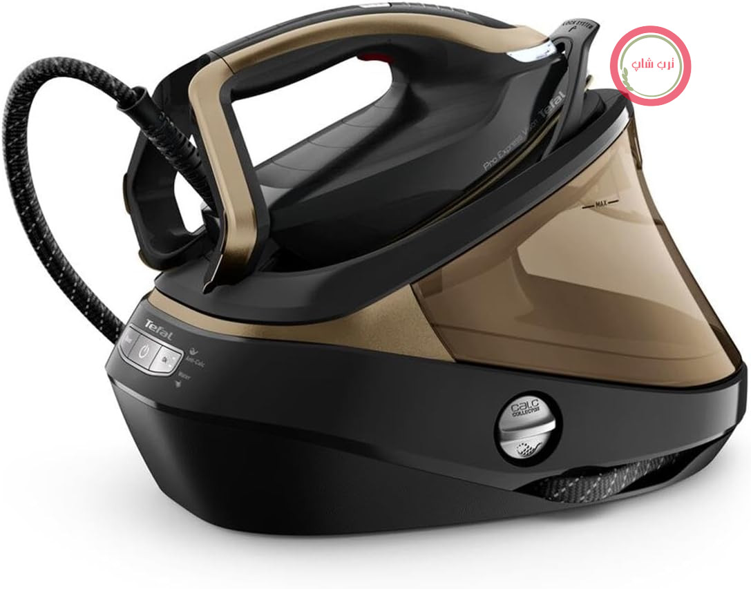اتو بخار تفال GV9820 Pro Express Vision | چراغ LED هوشمند روی اتو | فشار قدرتمند 9 بار | 180 گرم در دقیقه بخار | 750 گرم در دقیقه بخاردهی اضافی | سیستم ضد رسوب | مشکی/قهوه‌ای