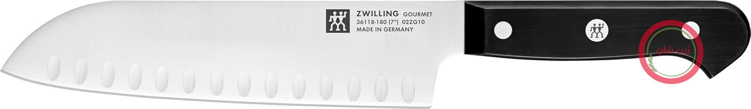 چاقوی آشپزی زولینگ آلمان ZWILLING Gourmet - 18 سانتی‌متر - استیل ضد زنگ - دسته پلاستیکی ارگونومیک - مشکی - تولید آلمان