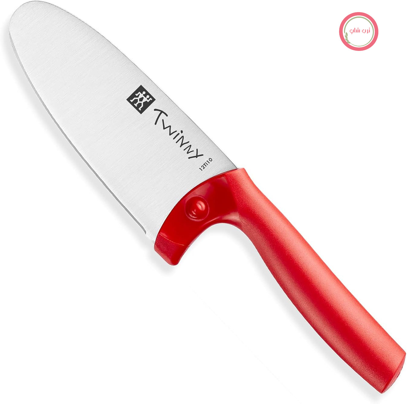 چاقوی آشپزی کودک ZWILLING Twinny 10 سانتی‌متری - با محافظ انگشت، برای سنین 3 سال به بالا - شکل تیغه گرد - استیل ضد زنگ - قرمز