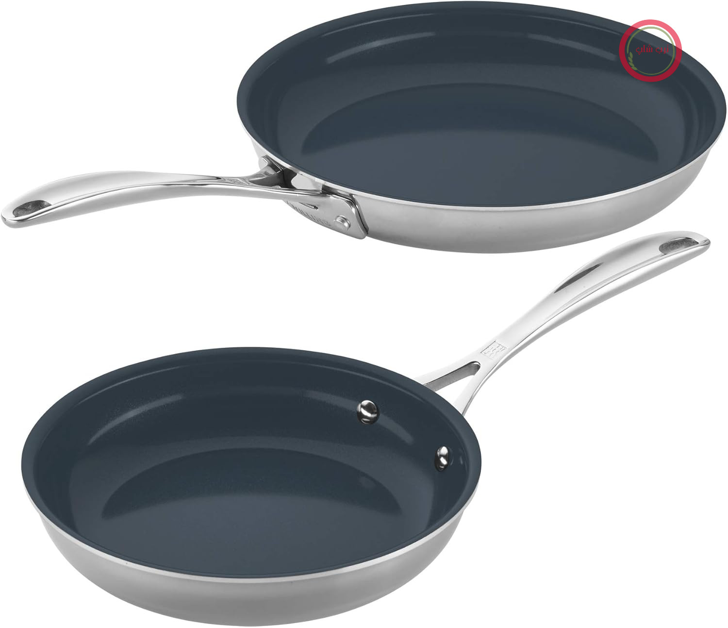 ست ماهیتابه ZWILLING Clad CFX - استیل ضد زنگ - سرامیک - با روکش نچسب - سایز 20.3 سانتی متر و 25.4 سانتی متر